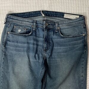 Rag & Bone Women's Blue Jeans Low-Rise Slim Boyfriend